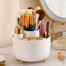 Axyaa 360° Rotating Makeup Brush Holder, 5 Slot Cup for Bathroom Dressing Table