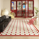 Axyaa Plaid Pattern Red Rug for Bedroom & Living Room, Washable & Anti-slip Floor Mat