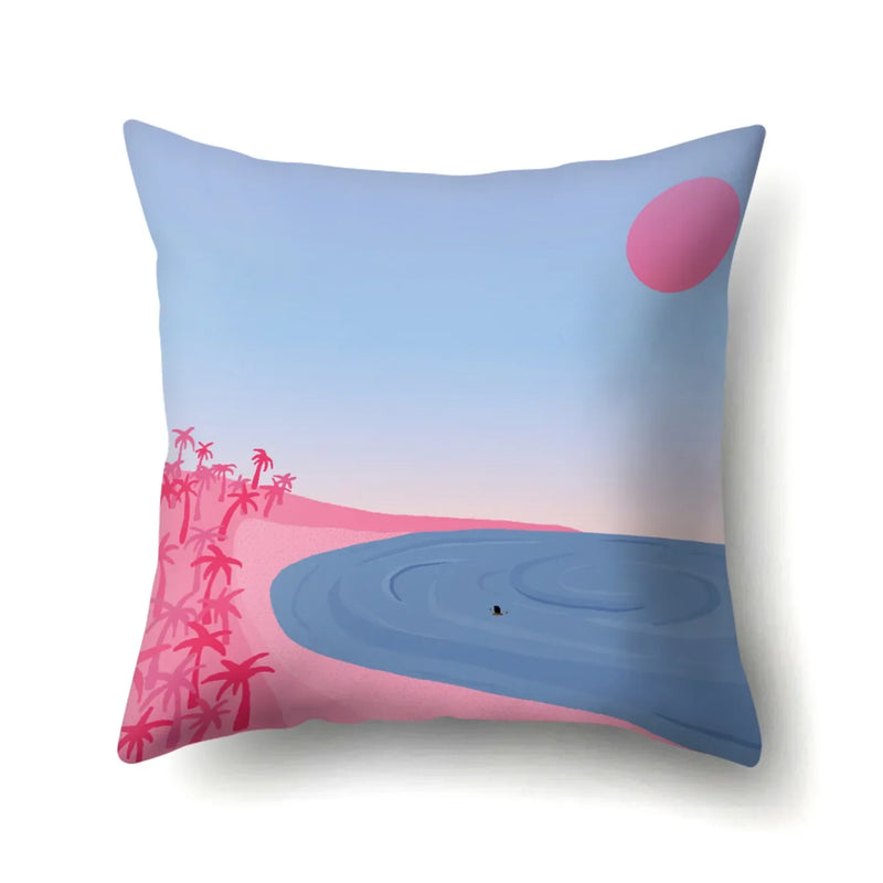 Axyaa Cartoon Abstract Scene Cushion Cover 45x45cm