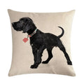 Axyaa Cute Puppy Head Linen Pillow Case 45*45cm