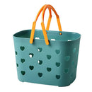 Axyaa Large Capacity Shower Basket with Handles - Space Saving Organizer, Stackable Drainage