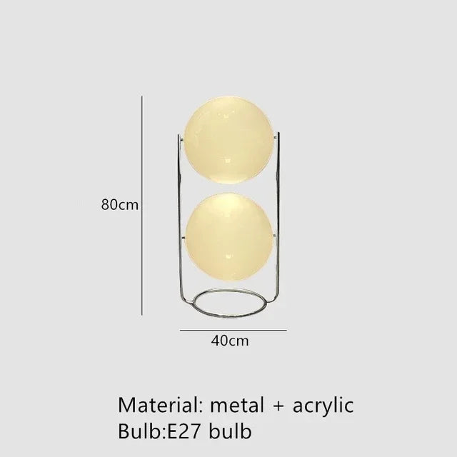 Axyaa Chrome Metal Acrylic Ball Floor Lamp White - Stylish Living Room Decor