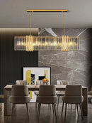 Axyaa Modern Crystal Pendant Light for Dining & Living Room