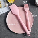 Silicone Cake Scraper Set by Axyaa: Non-Stick Spatula Mixer & Brush Baking Tools