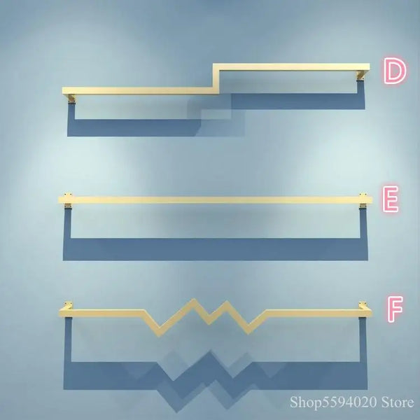 Axyaa Golden Iron Ladder Shelf Clothing Rack of Modern Design