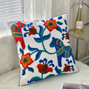 Axyaa Ethnic Floral Embroidered Pillowcase - Cotton Throw Cushion Cover