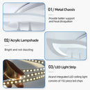 Axyaa Acrylic LED Ceiling Lamp Remote Dimming for Modern Living Room & Bedroom