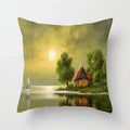 American Country Oil Painting Landscape Pillowcase by Axyaa for Home & Office Decor