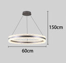 Axyaa Modern Ring Stairs LED Chandeliers for Living and Dining Room Lighting