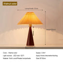 Axyaa Vintage Solid Wood Table Lamp for Bedroom with E27 Socket