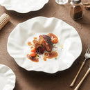 Axyaa Ceramic Pleated Texture Plate for Household and High-End Dining