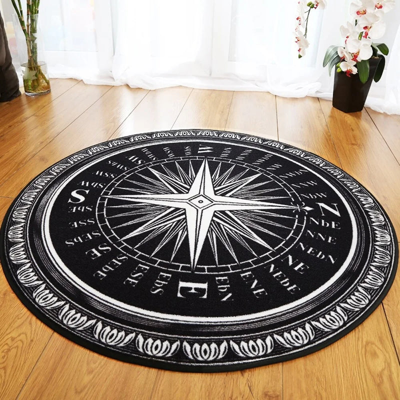 Ethnic Mandala Round Carpet for Living Room Decor by Axyaa