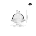 Axyaa Bird Glass Dessert Plate with Lid - Specialty Tableware for Cake, Cookies, Snacks