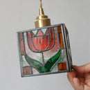Axyaa Tiffany Glass LED Wall Light for Home & Restaurant - Modern Square Design