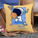 Axyaa Astronaut Theme Pillow Cover Set for Home Decor - 45*45 Size