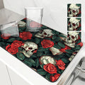 Axyaa Plant Skull Rose Absorbent Kitchen Mat