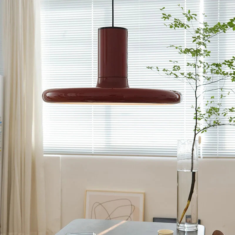Axyaa Red Chandelier: Modern Danish Style for Bedroom, Restaurant, Study - Bauhaus Inspired