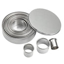 Axyaa Stainless Steel Round Cake Mould Set - DIY Kitchen Baking Tools