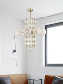 Axyaa Nordic Glass Chandelier: Personalized Design for Living Room, Dining Room & Model Room