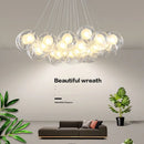 Axyaa Glass Ball Bubble Chandelier - Nordic Modern Pendant Light