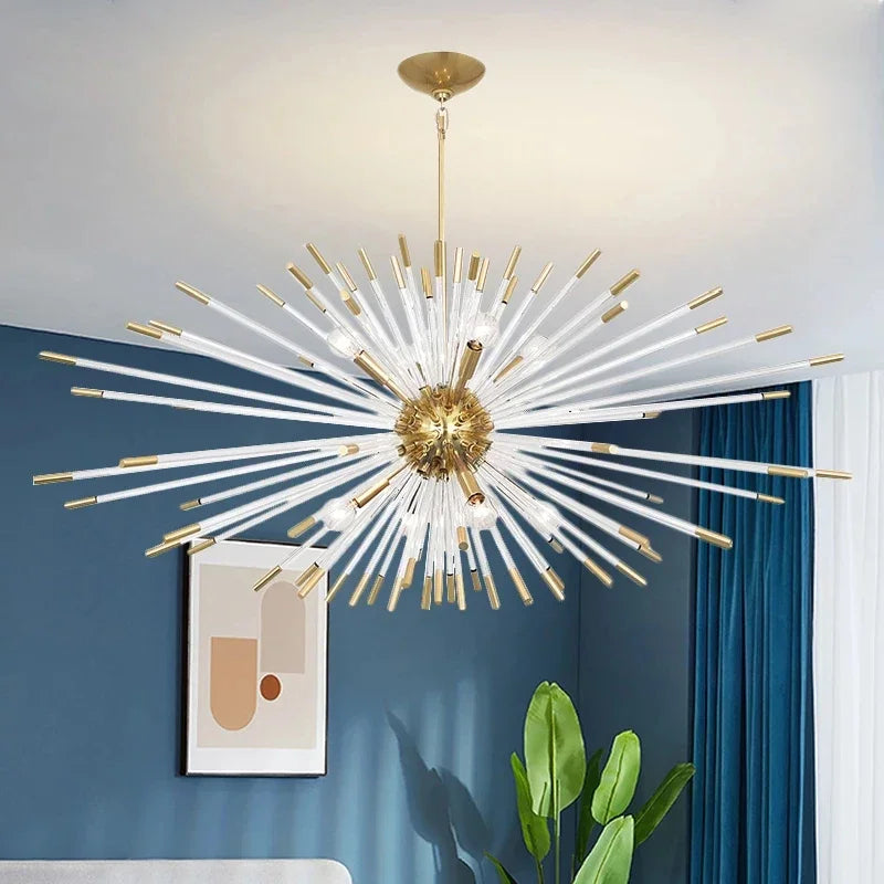 Axyaa Dandelion Decoration Golden Ball Chandelier - Nordic Postmodern Style