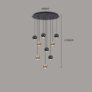 Axyaa Modern LED Staircase Chandeliers for Living Room Hanging Light