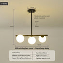 Axyaa Glass Ball Chandelier Suspension for Dining Room, Kitchen, Office - Modern Design