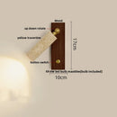Axyaa Nordic Copper LED Wall Lamp with Button Switch and Travertine Accent