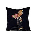 Axyaa Dog Print Linen Pillow Cover 45X45cm