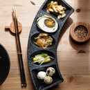 Axyaa Ceramic Seasoning Plate Set for Restaurant and Home - BBQ Dipping Dish