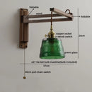 Axyaa Ceramic Walnut Wall Light Fixture Modern Style Bedroom Living Room Lamp
