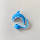 Axyaa Cute Animal Straw Toppers for Stanley Cup, Kawaii Silicone Cover for Tumblers