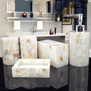 Axya Marble Ink Pattern Bathroom Accessories Set