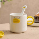 Axyaa Duck Ceramic Tableware Set - Shallow Plate, Soup Bowl, Seasoning Dish, Snack Plate