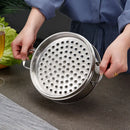 Axyaa Stainless Steel Steamer Tray with Cover - Double Ear Dumpling Rack