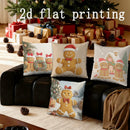 Axyaa Gingerbread Christmas Pillow Covers for Sofa, Bedroom, Car - Rectangular Cushion