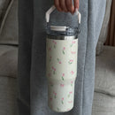 Axyaa 900ml Thermal Water Bottle with Straw, Insulated Stainless Steel Tumbler Cup