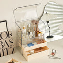 Clear Acrylic Makeup Organizer Box by Axyaa - Dustproof Storage for Bathroom and Lipstick