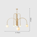 Axyaa Glass Ball LED Ceiling Chandeliers for Home Decor