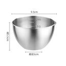 Axyaa Stainless Steel Mixing Bowl Set with Scale - Kitchen Utensils & Seasoning Bowls