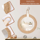 Axyaa Nordic Hand-Woven Hanging Mirror: Creative Home Décor & Makeup Mirror