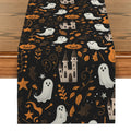 Axyaa Halloween Pumpkin Head Table Runner Dining Table Decorations