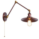 Axyaa Rustic Vintage LED Wall Lamps Pull Chain Switch for Stair Light Fixtures