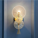 Axyaa Crystal Wall Lamp for Bedroom Living Room TV Sofa Balcony Creative Lighting
