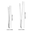 Axyaa Stainless Steel Long Handle Food Tongs - Non-Slip BBQ Steak Kitchen Tool