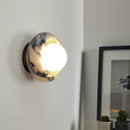 Axyaa Circular Marble LED Wall Lamp Modern Nordic Interior Lighting