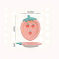 Axyaa Strawberry Ceramic Plate Set: Creative Tableware for Breakfast, Snacks, and Salad