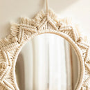 Nordic Boho Macrame Round Wall Mirror by Axyaa - Home Decor Crafts