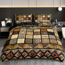 Axyaa Retro Tribal Geometric Patchwork Duvet Cover Set with 2 Pillowcases