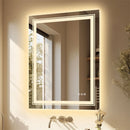 Axyaa LED Anti-Fog Wall Mounted Bathroom Mirror with 3-Colour Dimmable Front & Backlight